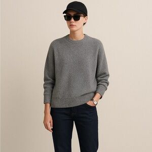 Theory Gray Crewneck Unisex Sweater Size XL